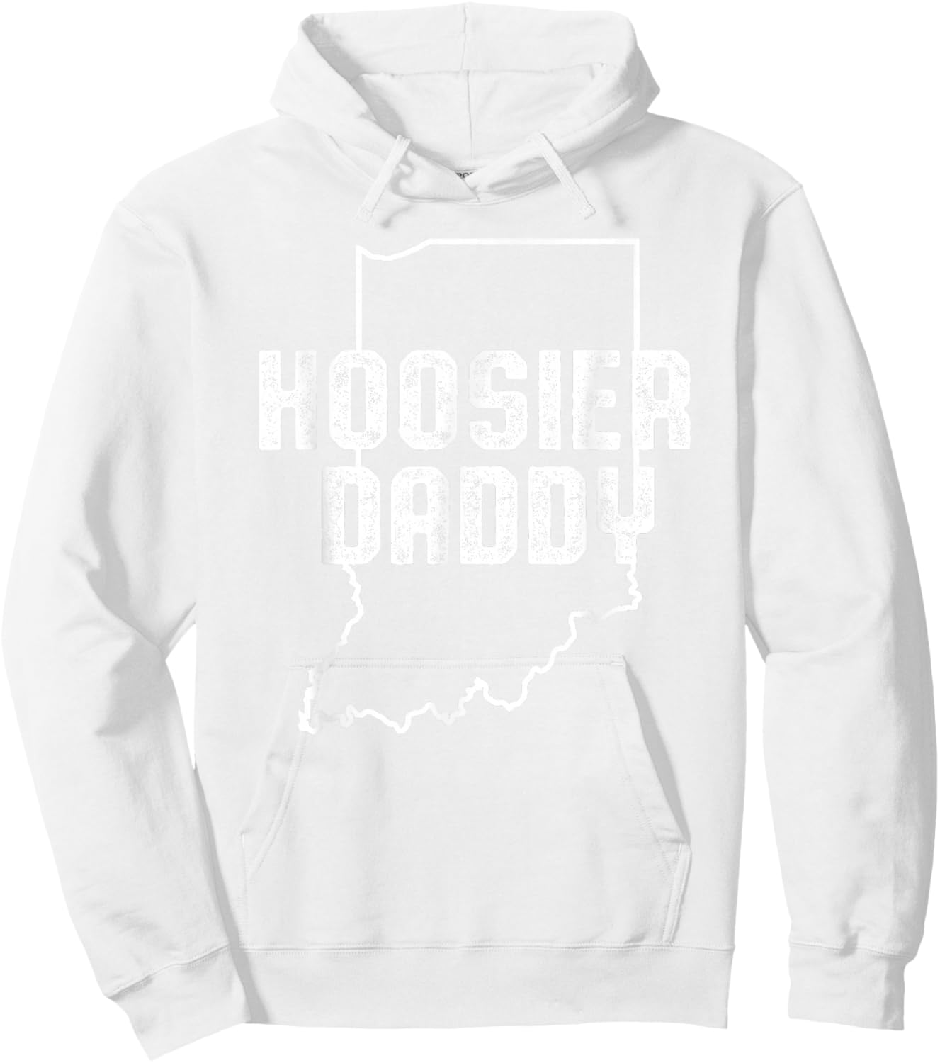 Indiana Hoosier Dad Hoodie - Hoodie | White