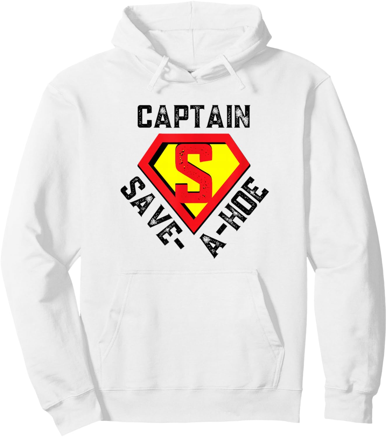 Captain Save-A-Hoe Rusty Vintage Funny Retro Hoodie - Hoodie | White