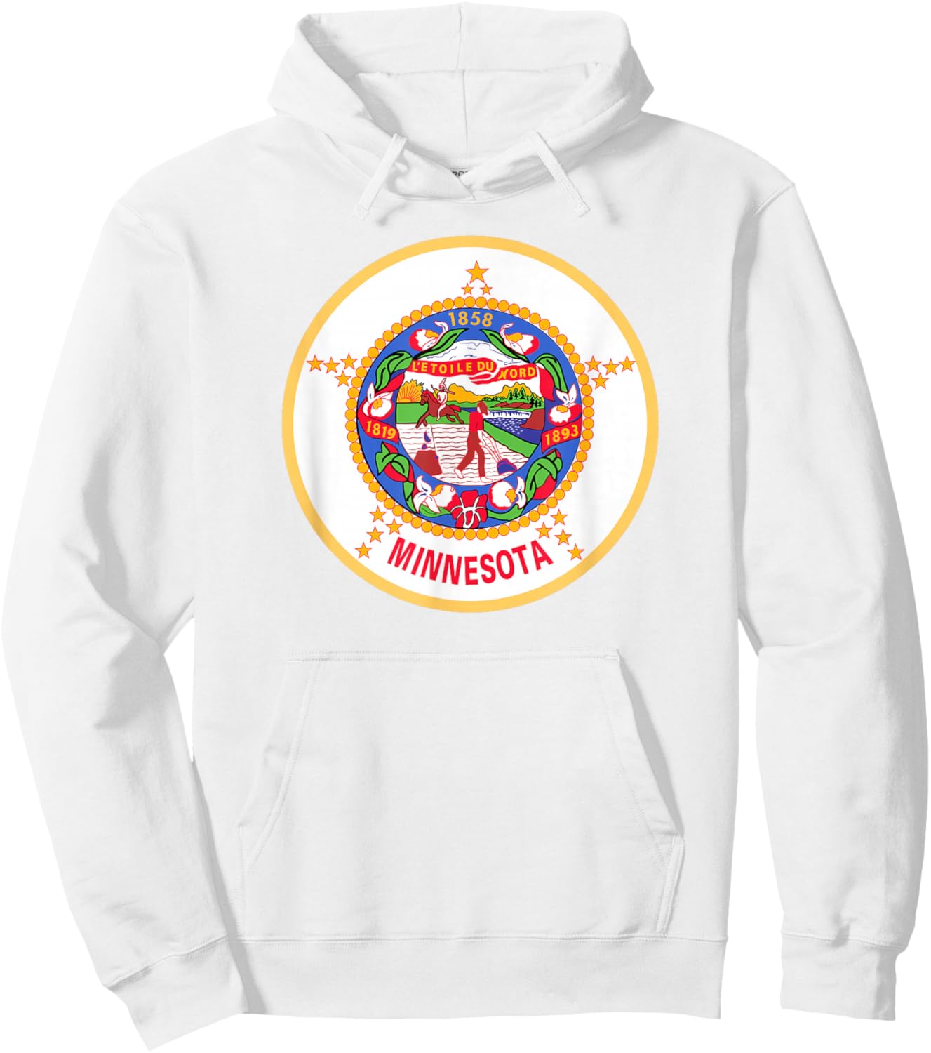 Minnesota State Flag Hoodie - Hoodie | White