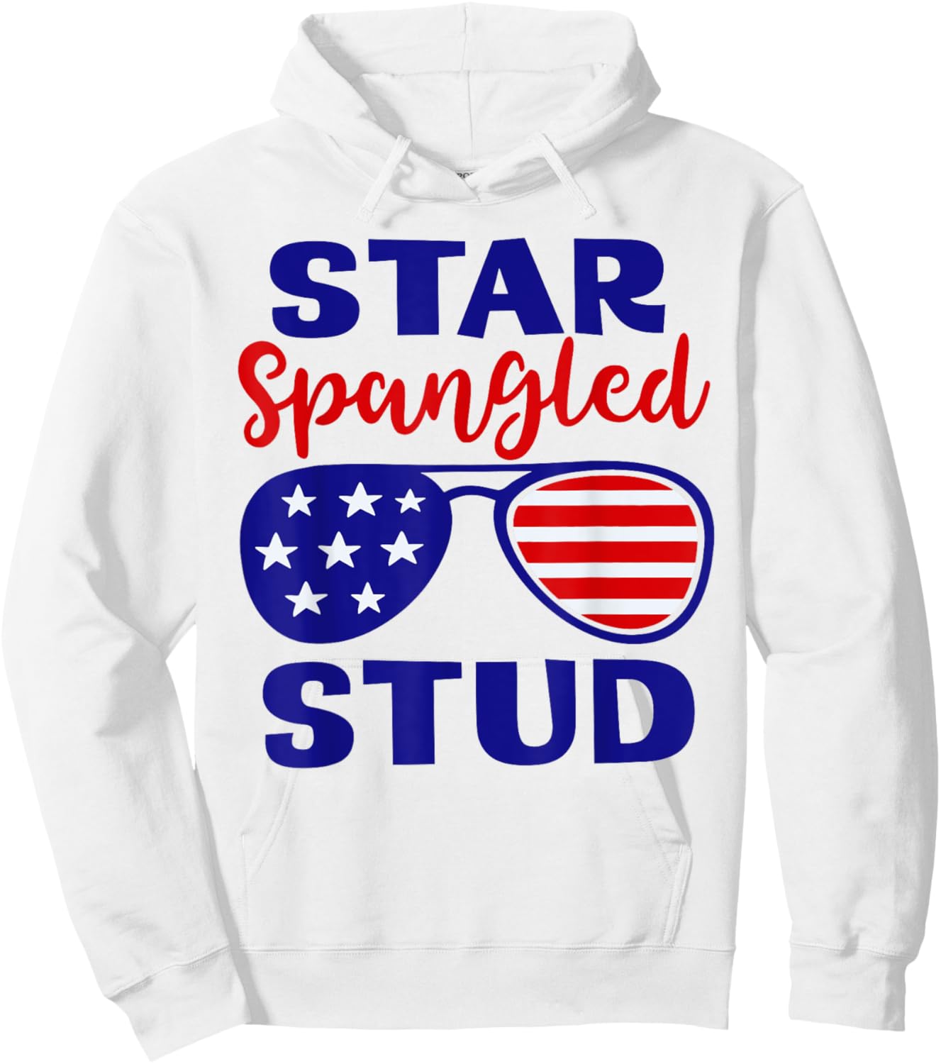 Star Spangled Stud Hoodie - Hoodie | White