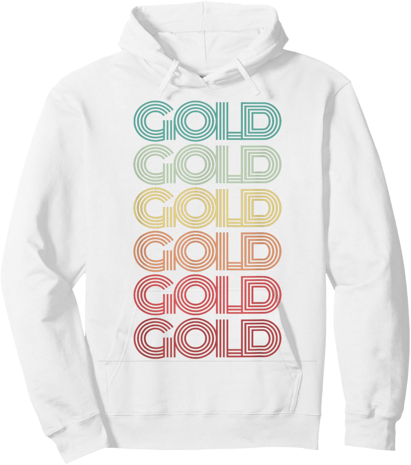 Retro Team GOLD Summer Camp War Game Sports Color 70's Women Kids Hoodie - Hoodie | White