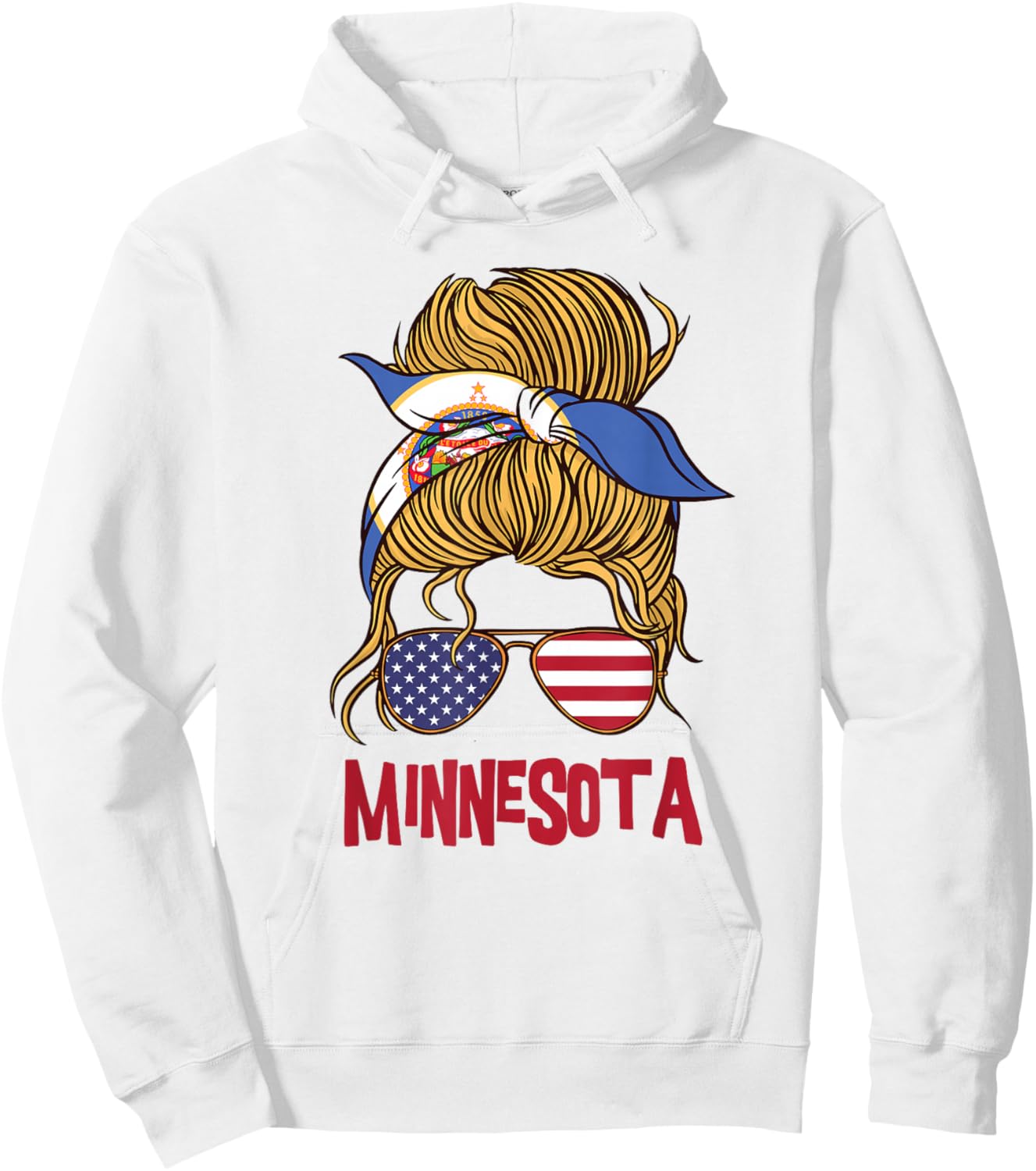 Minnesota for Girls Minnesota proud State Flag Hoodie - Hoodie | White