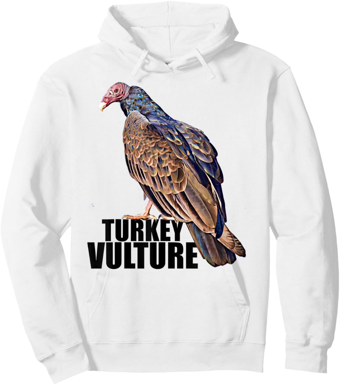 Turkey Vulture Buzzard Illustration Hoodie - Hoodie | White