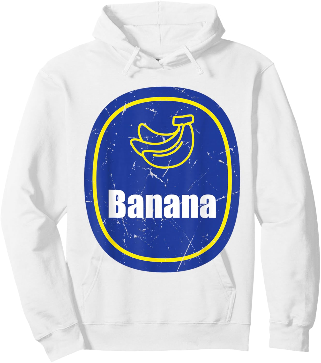 Banana Sticker Costume Cute Easy Fruit DIY Halloween Hoodie - Hoodie | White