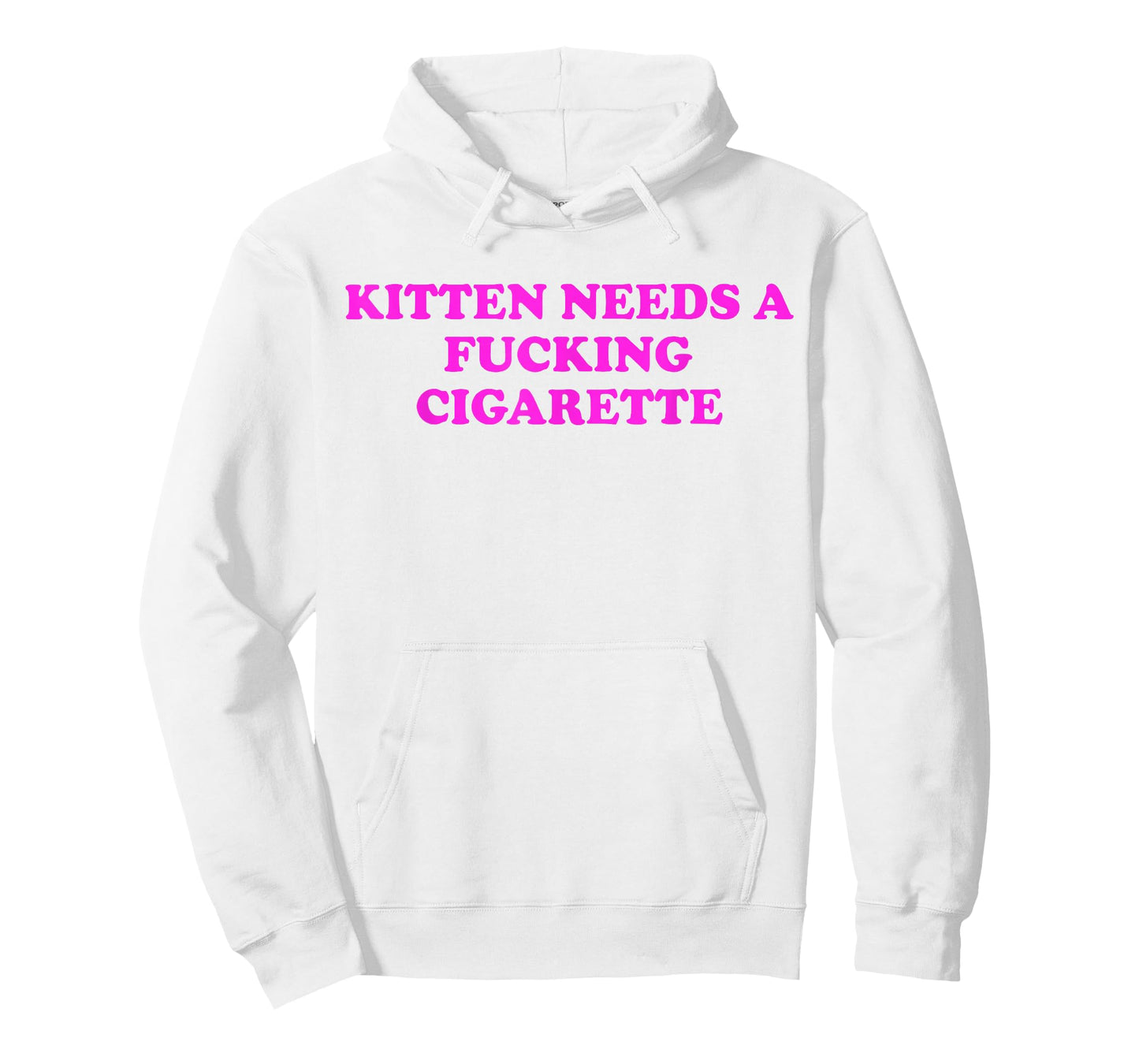 Kitten Needs A Fucking Cigarette Funny Cat Meme Women Men T-Shirt
