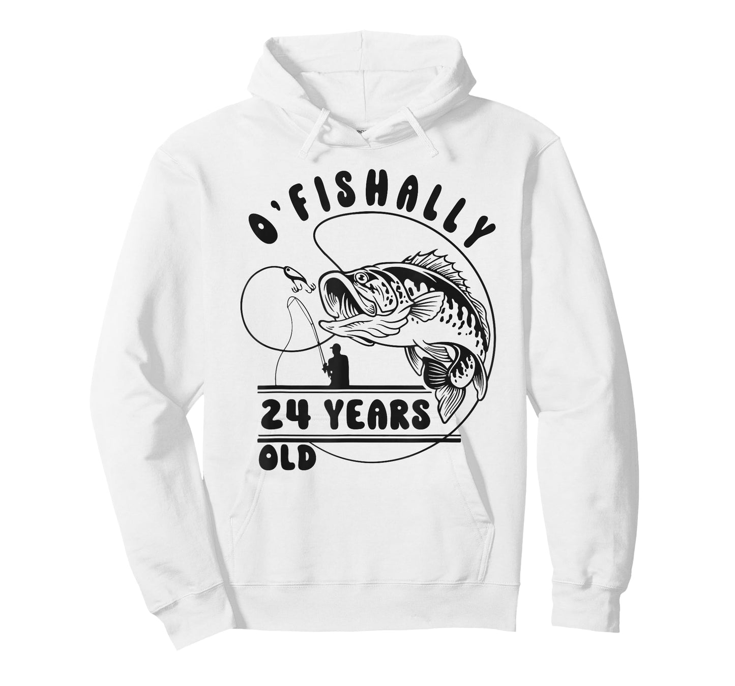 O’fishally 24 Years Old, Funny Fishing 24th Birthday T-Shirt