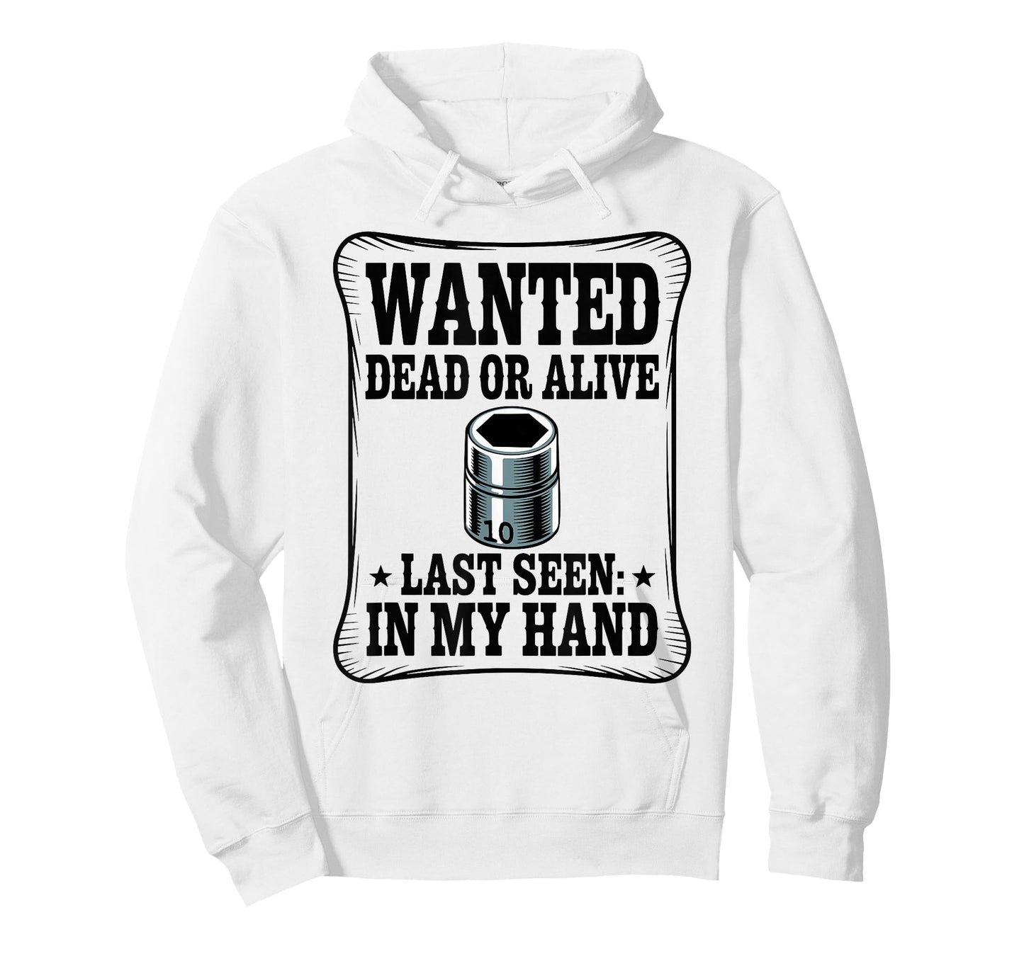 Wanted Poster 10MM Socket Meme Car Guy Funny Mechanic T-Shirt