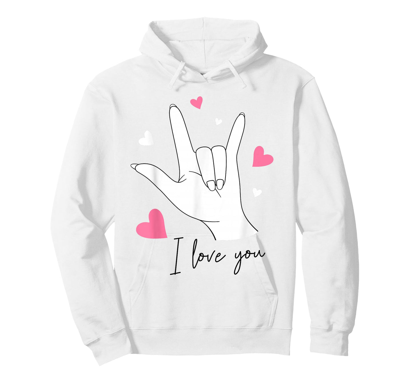Funny Valentines Day I Love You Hand Sign Language ASL Heart T-Shirt