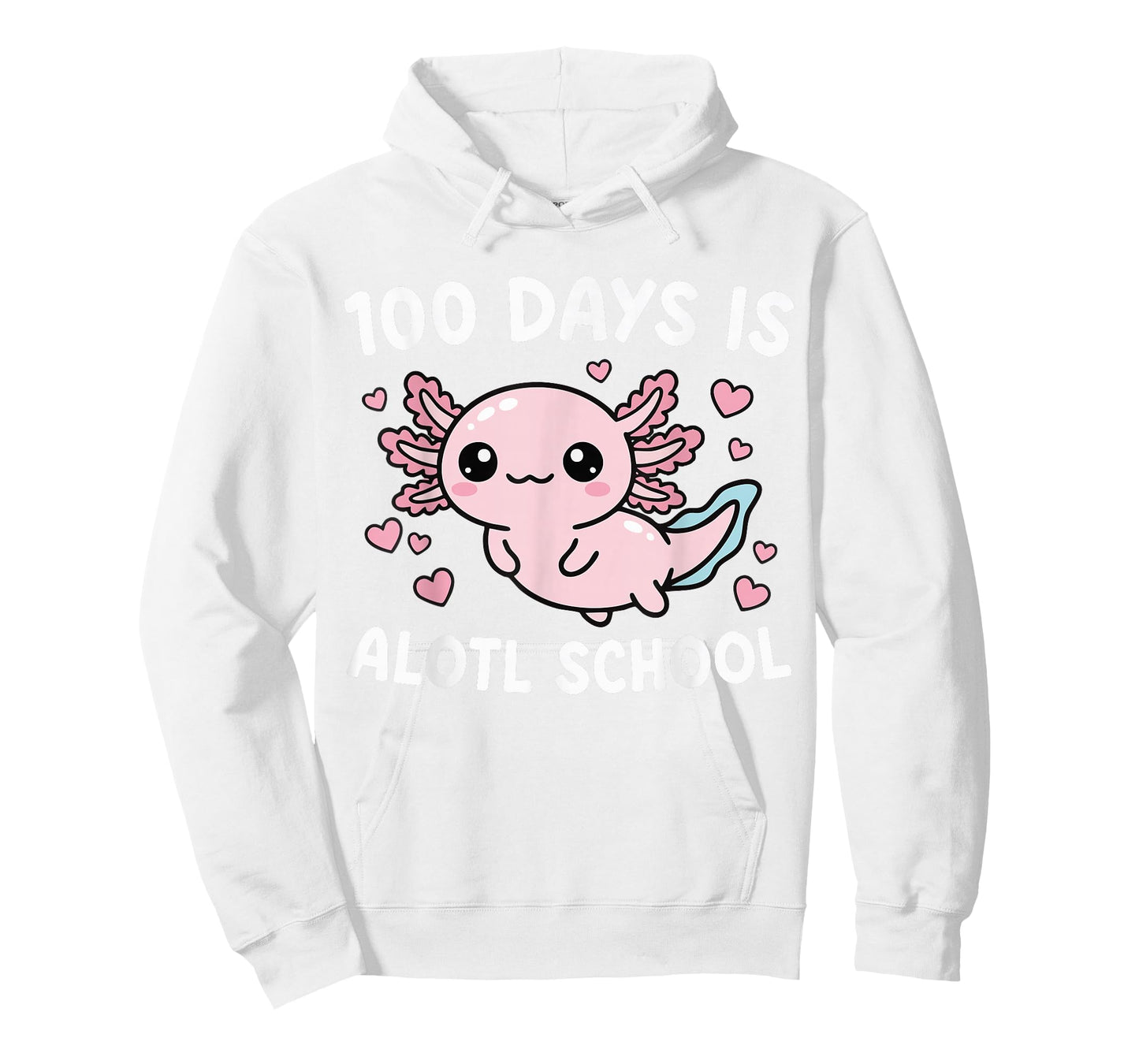 100 Days is Alotl Outfit Girls 100th Day of School Axolotl T-Shirt