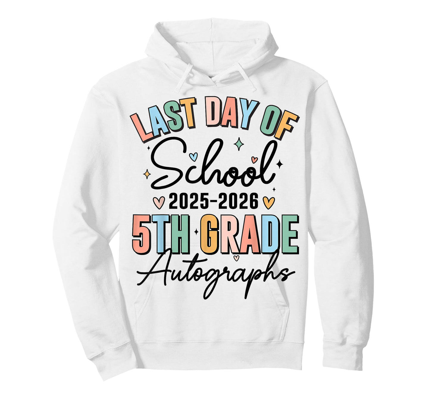 Last Day of School Autograph 5th Grade Graduation Boys Girls T-Shirt