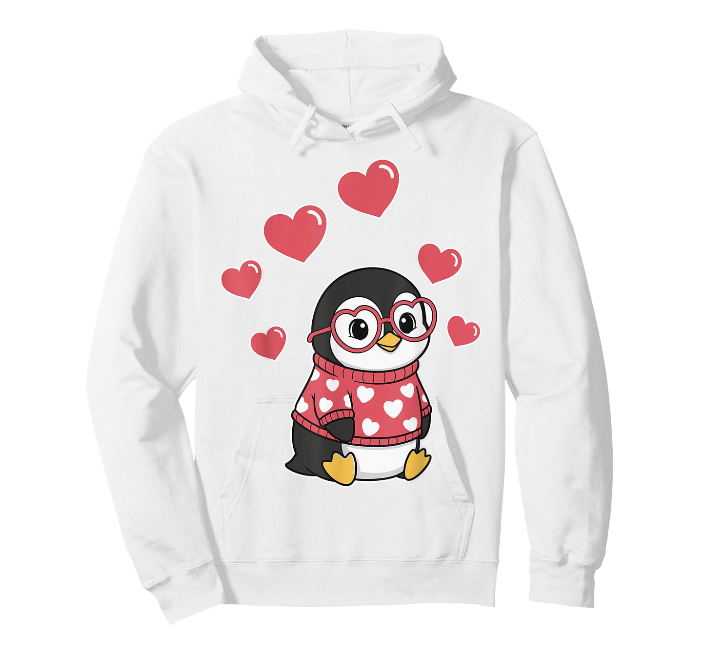 Kawaii Penguin with Hearts Funny Penguin Lover for Girls T-Shirt