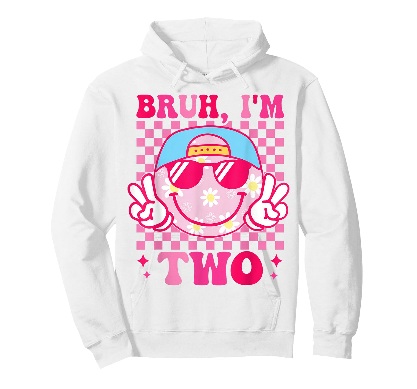 Bruh I'm Two 2 2nd Birthday Girls Groovy 2 Years Old T-Shirt