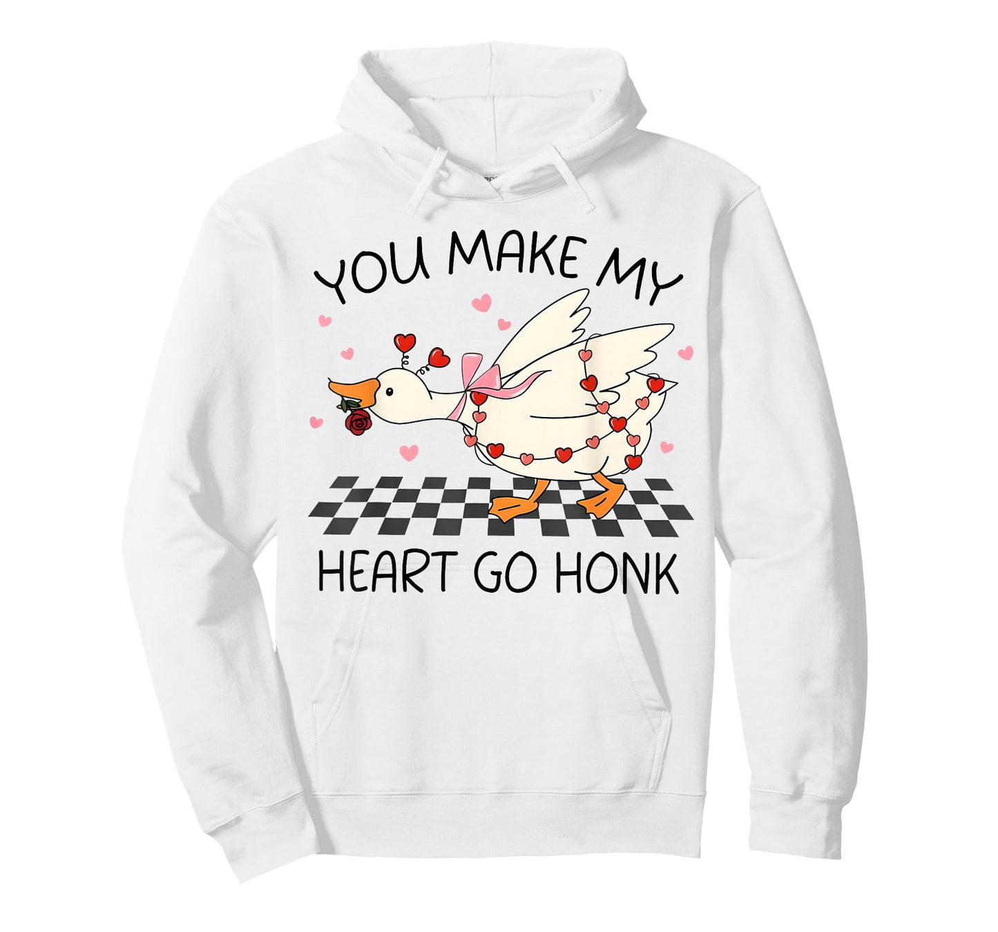 You Make My Heart Go Honk Valentine Silly Goose Girl Women T-Shirt