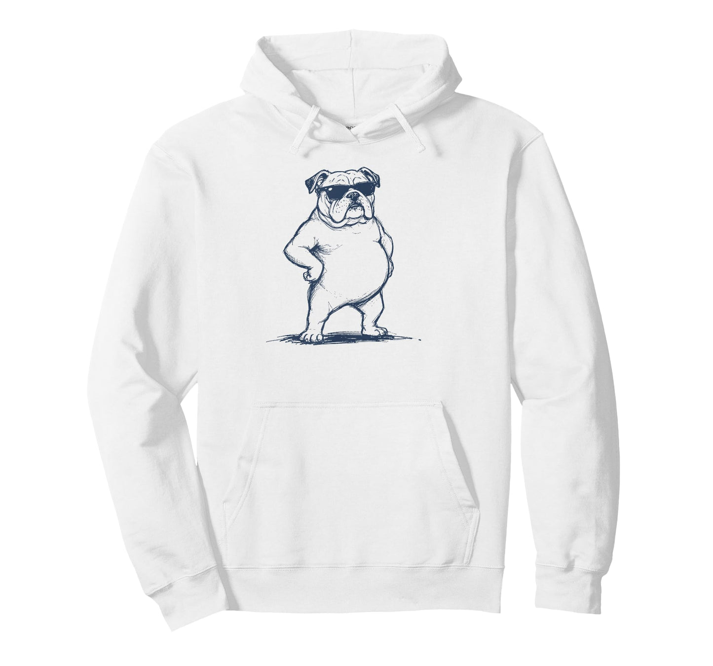 Funny English Bulldog Vintage Sunglasses Dog Dad Mon T-Shirt