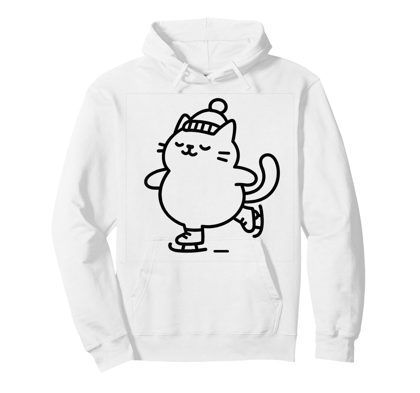 Cute Cat Ice Skating T-Shirt