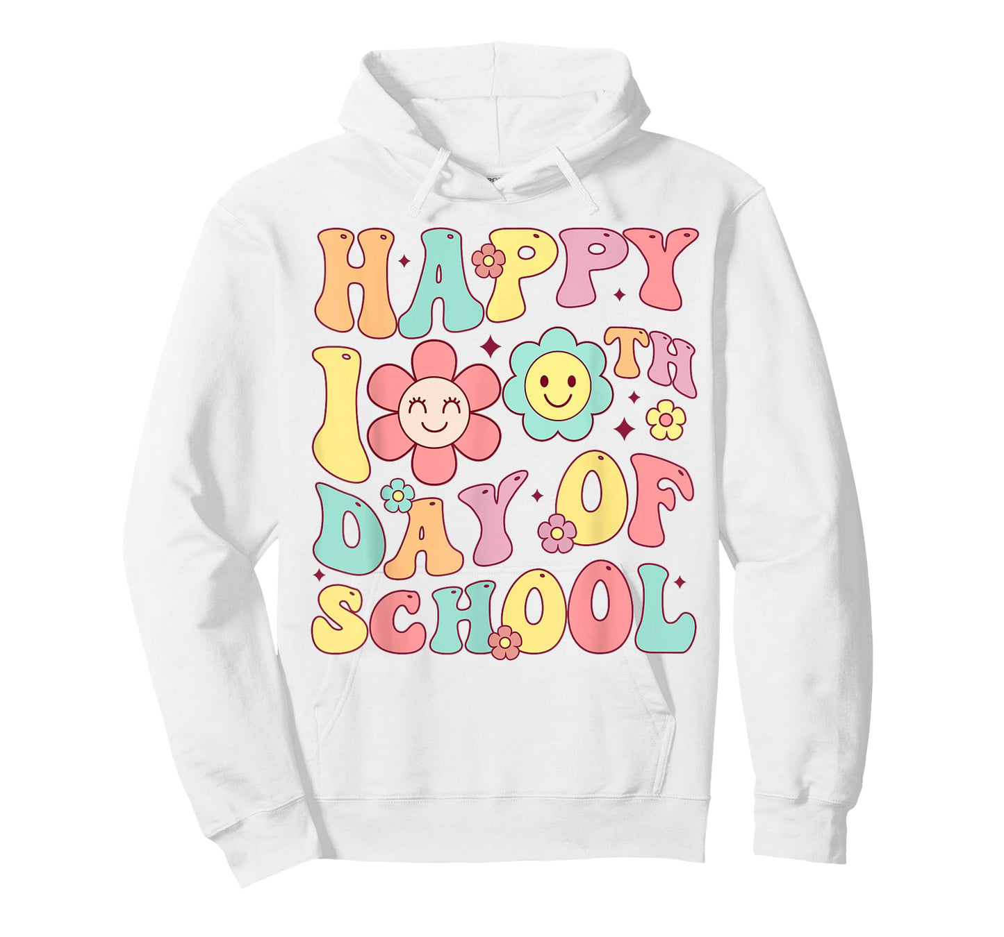 Groovy Happy 100th Day of Shool 100 Days Teachers Girls Kids T-Shirt