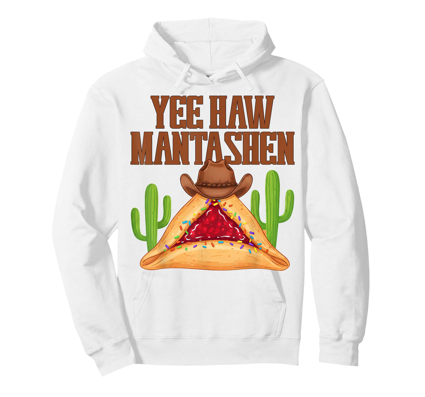 Yee Haw-Mantashen Funny Western Purim Cowboy Hamantaschen T-Shirt