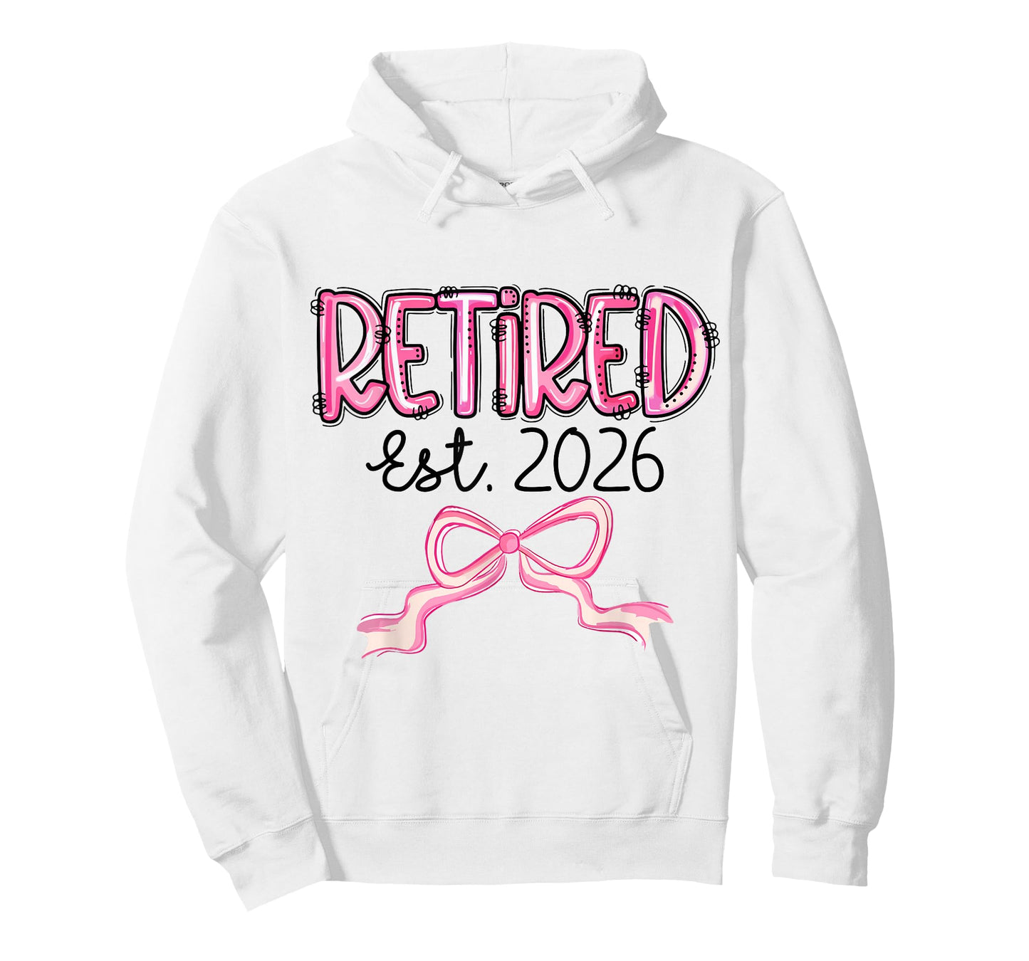Retired Est 2026 Pink Bow Women Retirement Teacher Retire T-Shirt