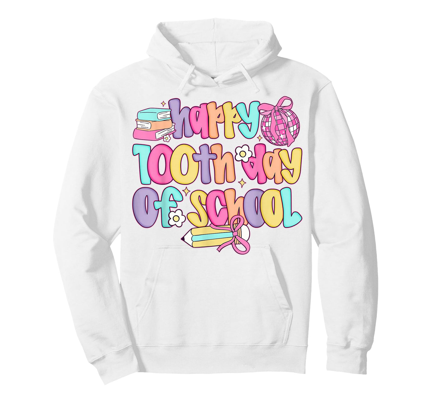 Happy 100th Day of School Teacher Student Pink Coquette Girl T-Shirt