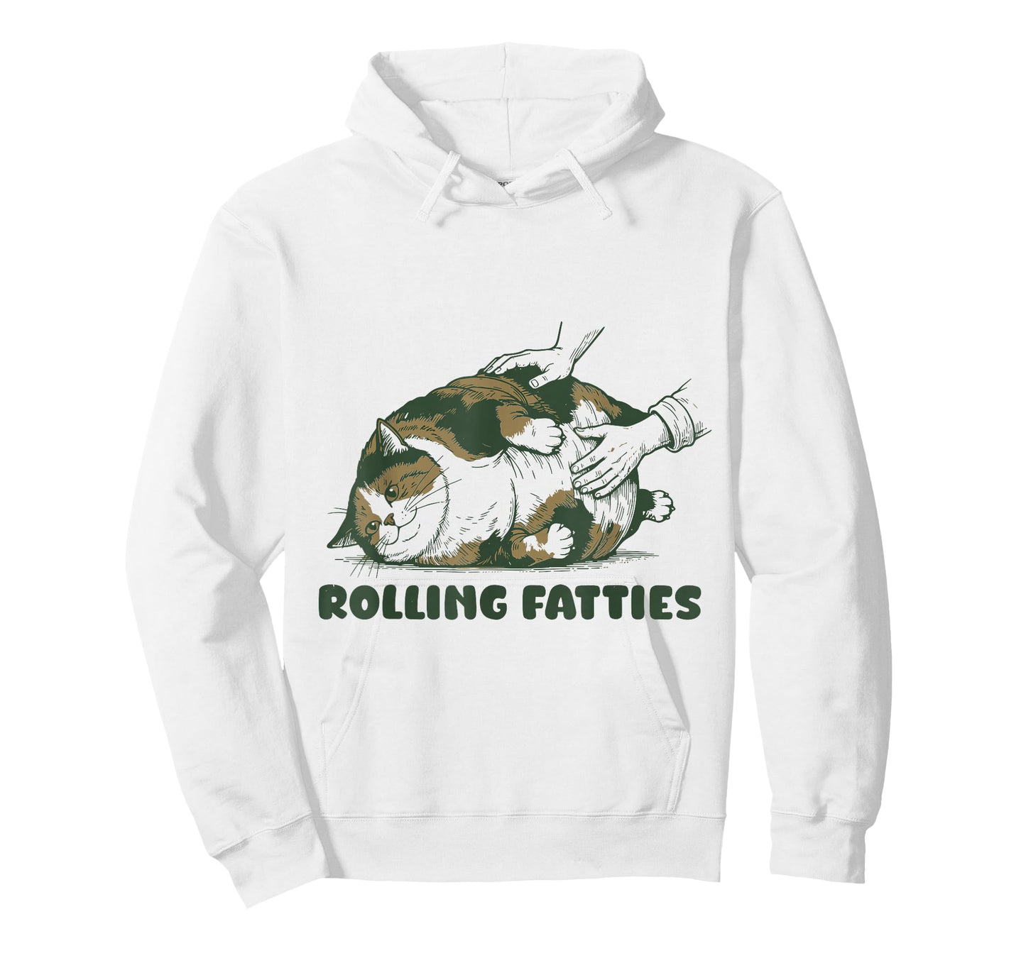 Rolling Fatties Calico Funny Cute Cat Lover T-Shirt