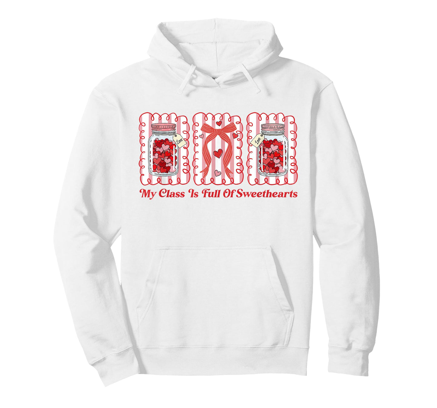 Coquette Valentines Teacher My Class is Full of Sweet Hearts T-Shirt