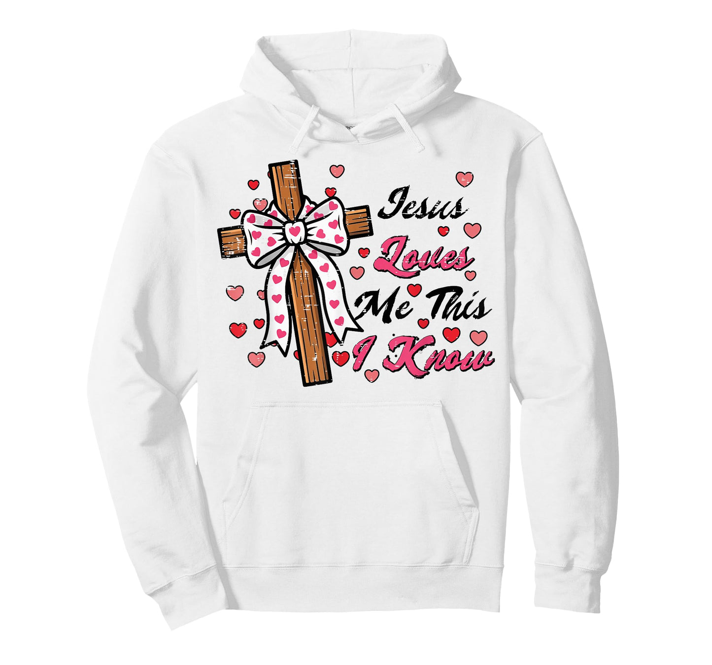 Valentines Day Jesus Loves Me Religious Christian Women Kids T-Shirt