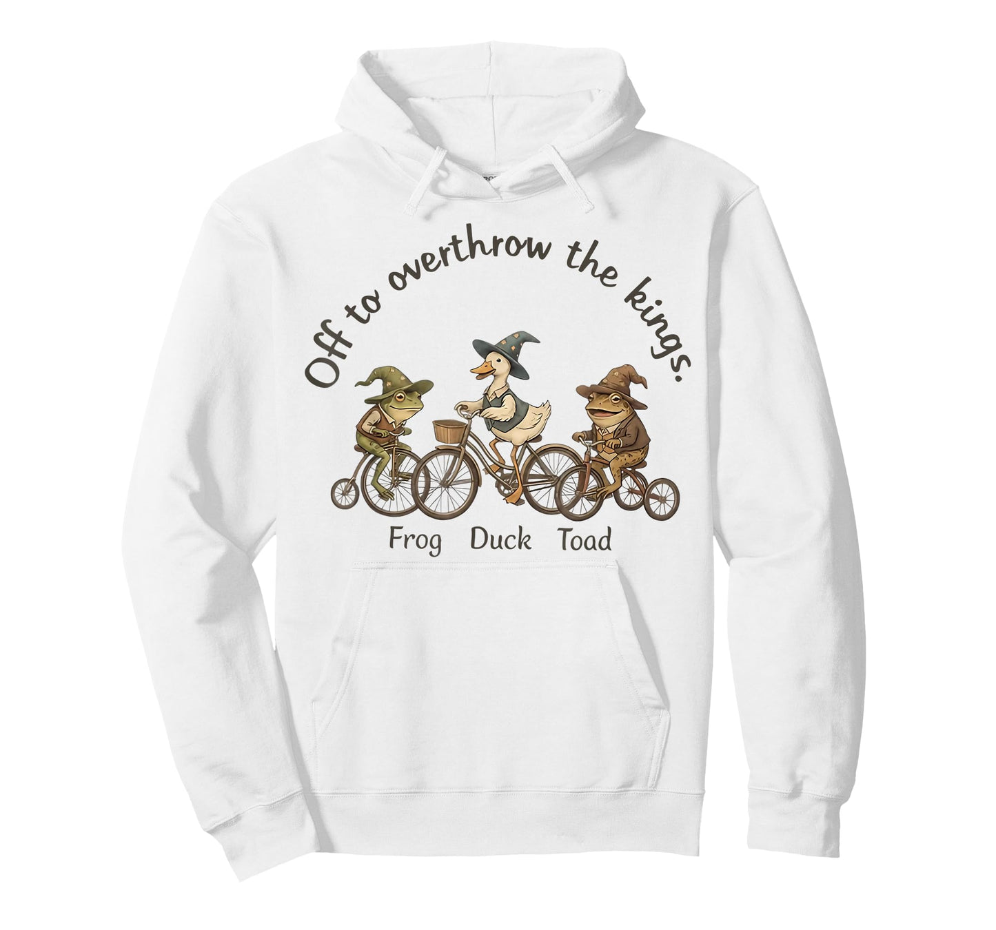 Off to Overthrow The Kings Frog Duck Toad Funny Animal Tees T-Shirt