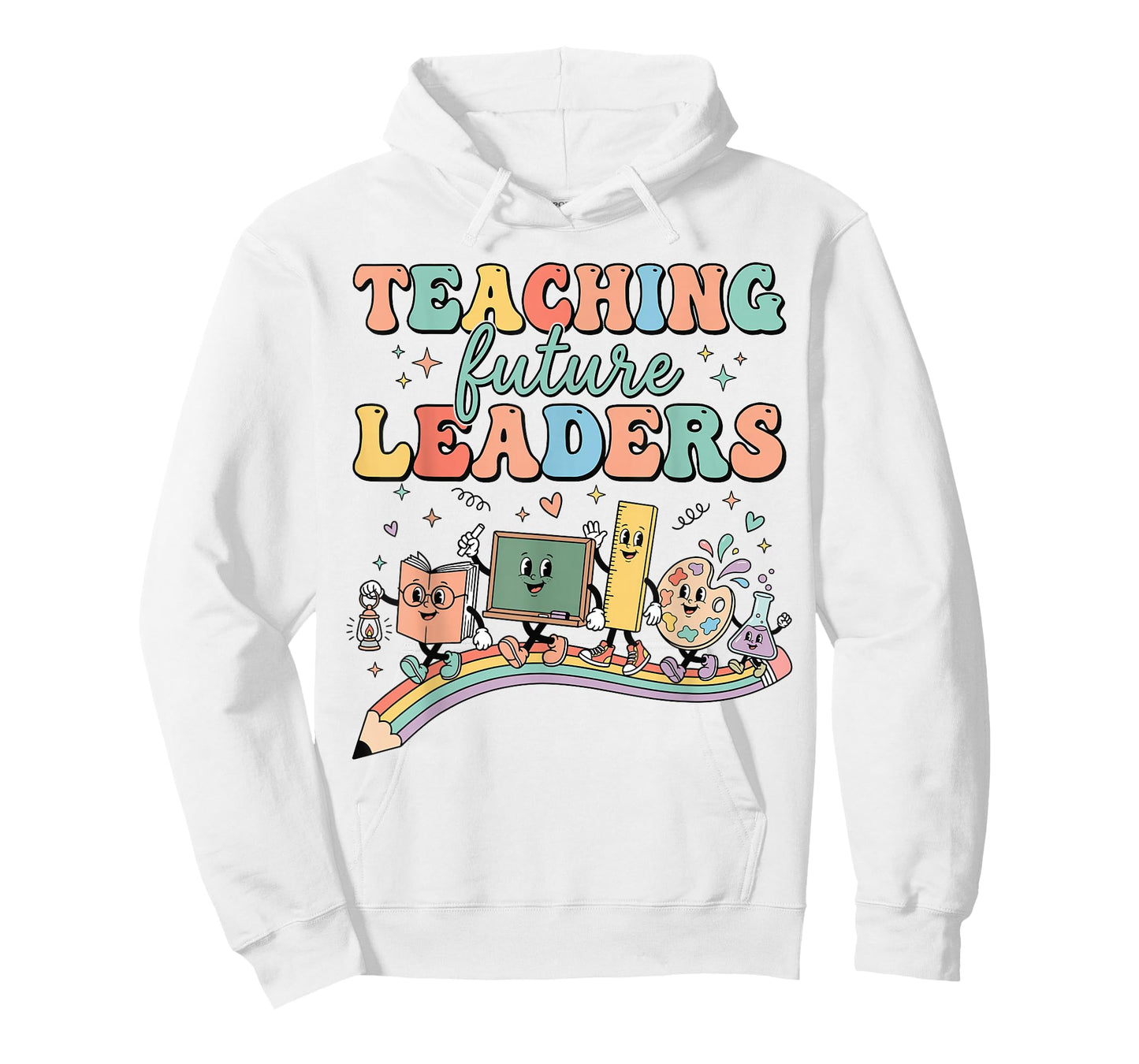 Retro Teaching Future Leaders Groovy Teacher Back to School T-Shirt