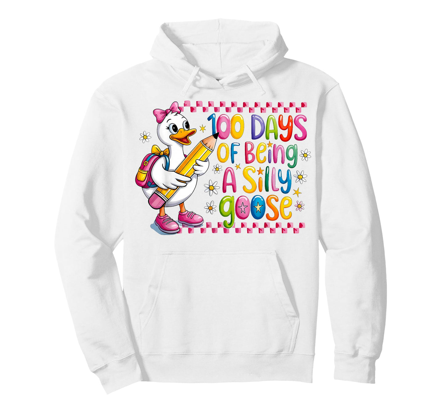 100 Days of School Girls Teacher 100th Day Silly Goose T-Shirt