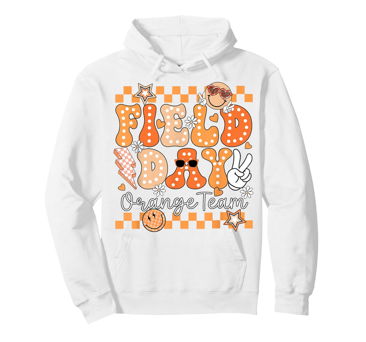 Funny Field Day Orange Team Field Trip Matching Teacher Kids T-Shirt