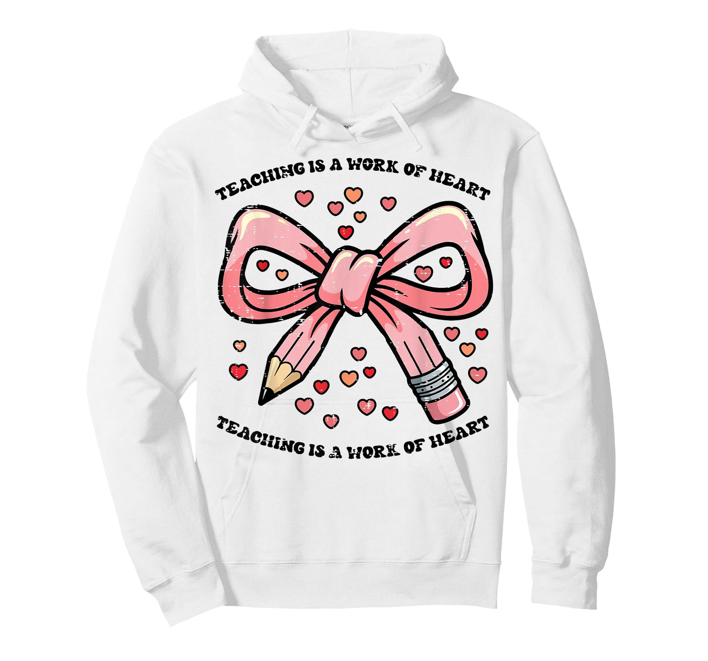 Valentines Day Teaching Work of Art Heart Bow Teacher Women T-Shirt