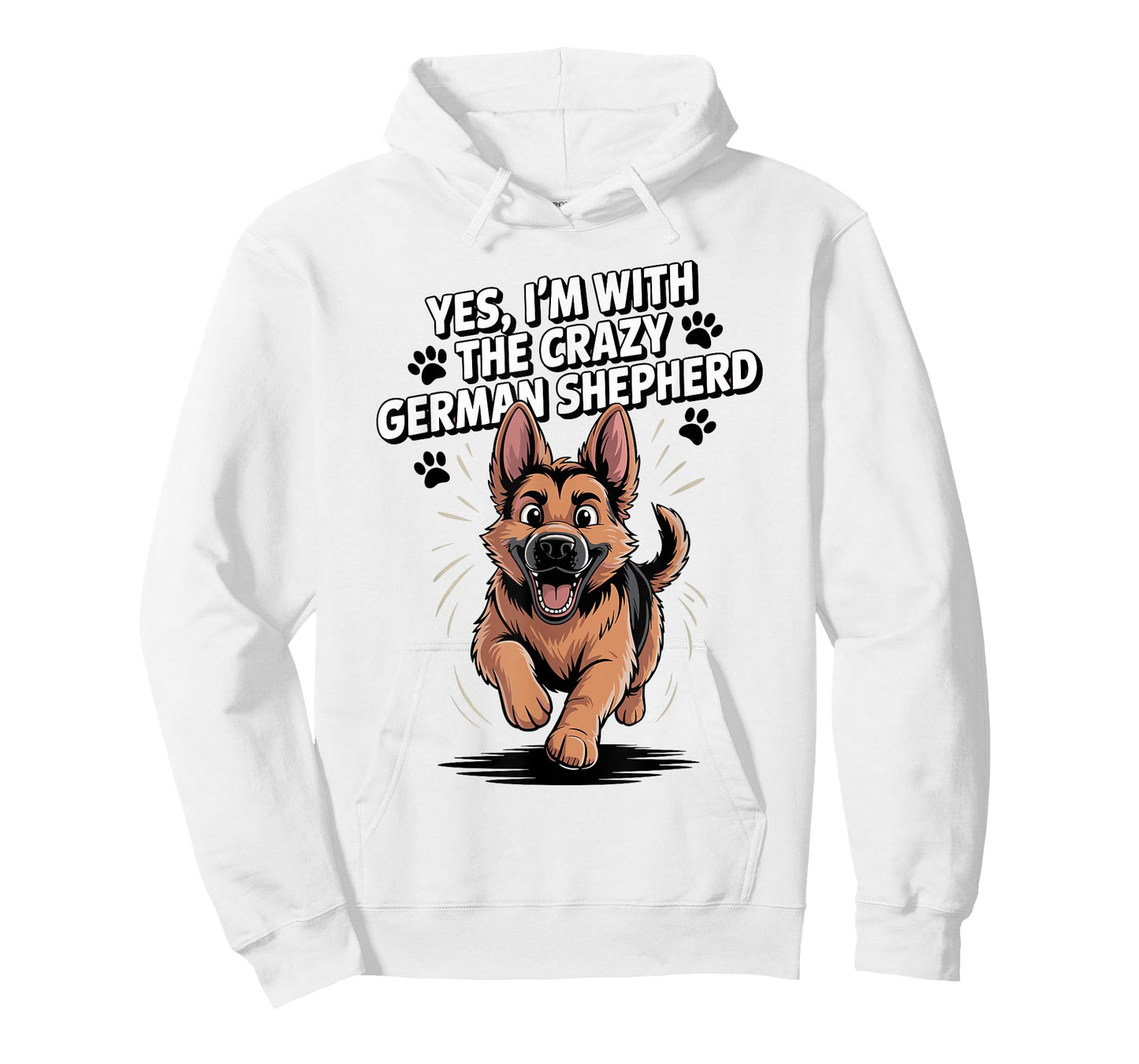 Cute Alsatian GSD Dog Yes I'm with The Crazy German Shepherd T-Shirt