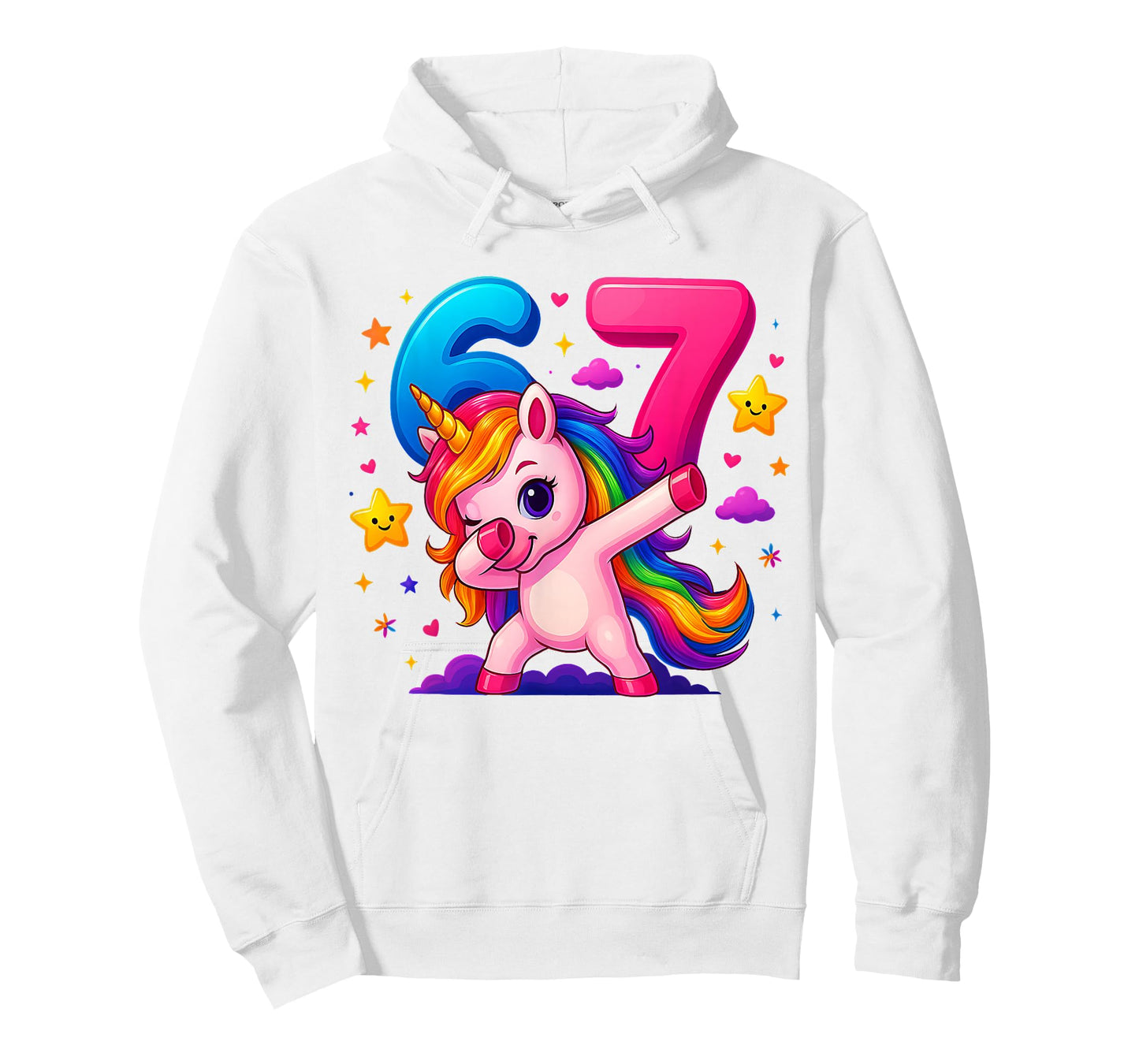 67 Unicorn for Girls Six Seven Meme Brainrot Funny Kids Girl T-Shirt