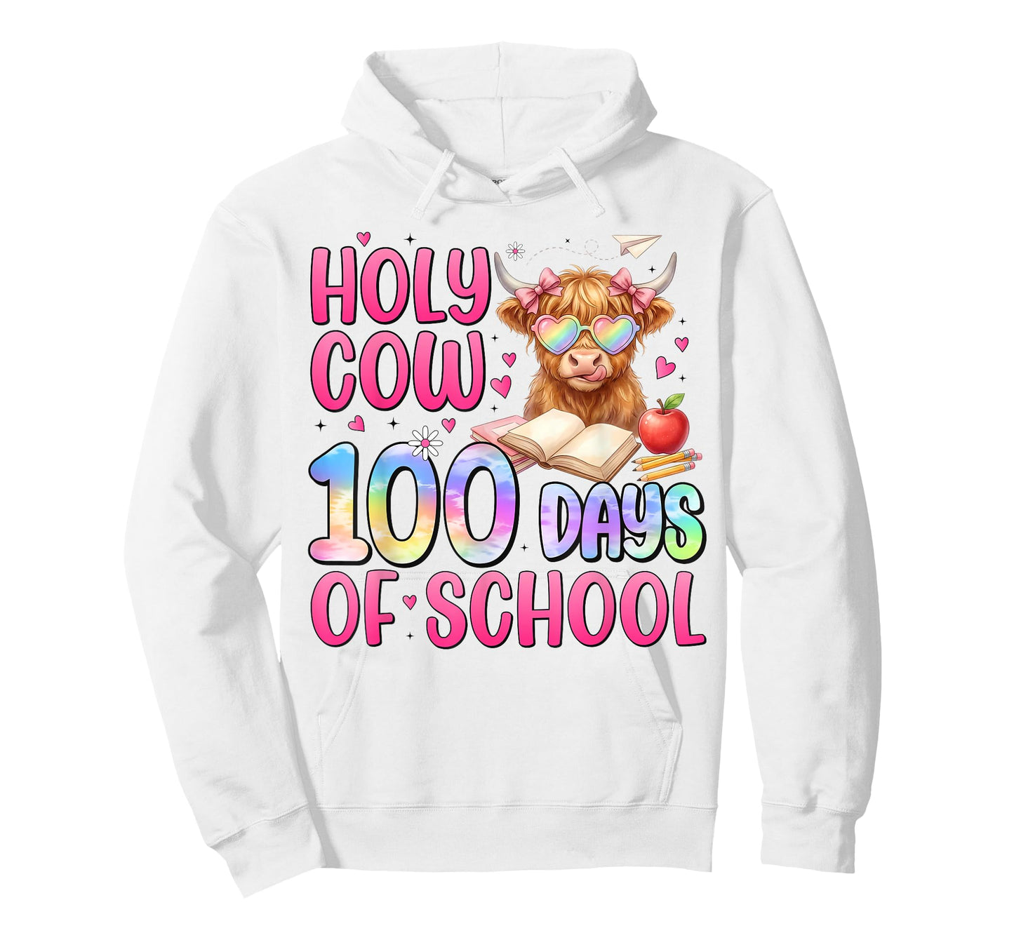 Holy Cow 100 Days of School 100th Day Smarter Teacher Girls T-Shirt