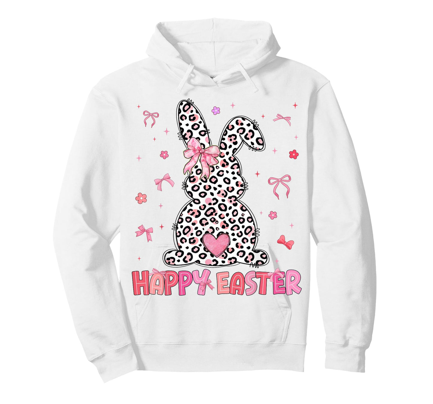 Happy Easter Coquette Leopard Bunny Women Girl Kid T-Shirt