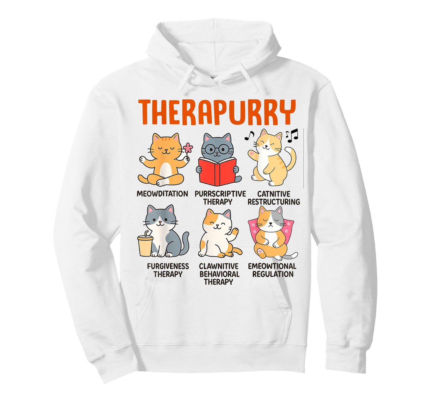 Mental Health Therapist Cat Lover Cat Mom Therapy Therapurry T-Shirt