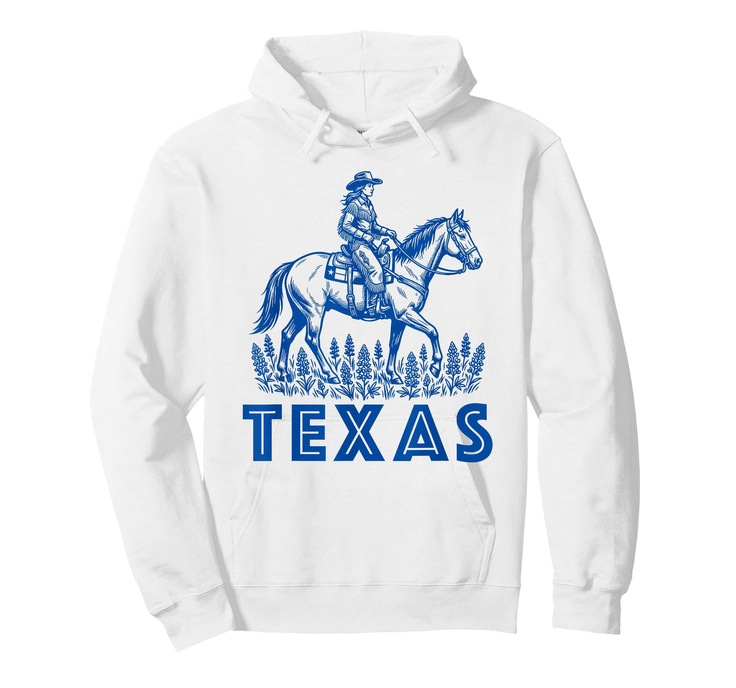 Texas Cowgirl Tee Wildflowers Bluebonnet Art Horses Women T-Shirt