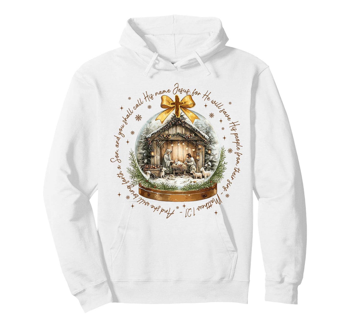 Christmas Nativity Scene Baby Jesus Christian Scripture Xmas T-Shirt