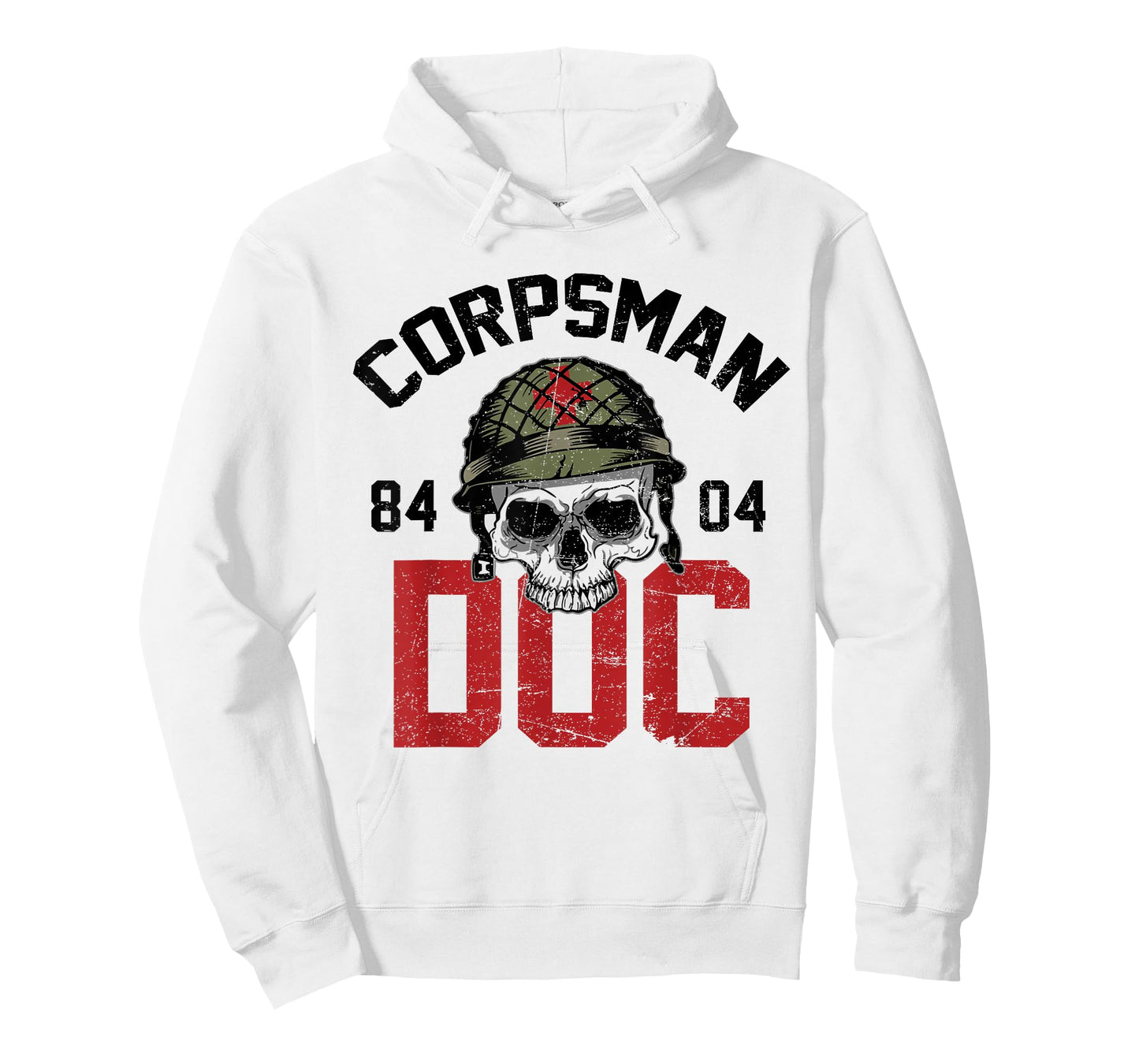 Funny Hospital Corpsman 8404 Devil Doc US Veteran Military T-Shirt