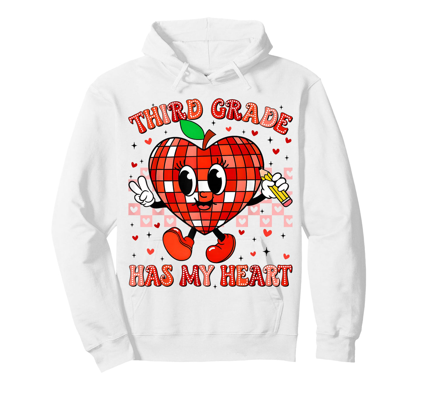 Third Grade Has My Heart Peace Sign Outfit Teacher Men Women T-Shirt