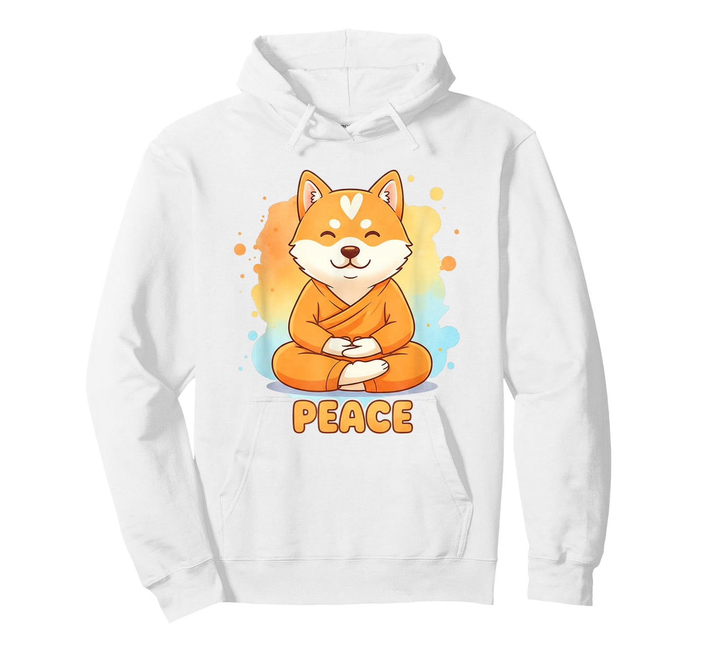 Peace Dog Walking Monks Minimalist Zen Art T-Shirt
