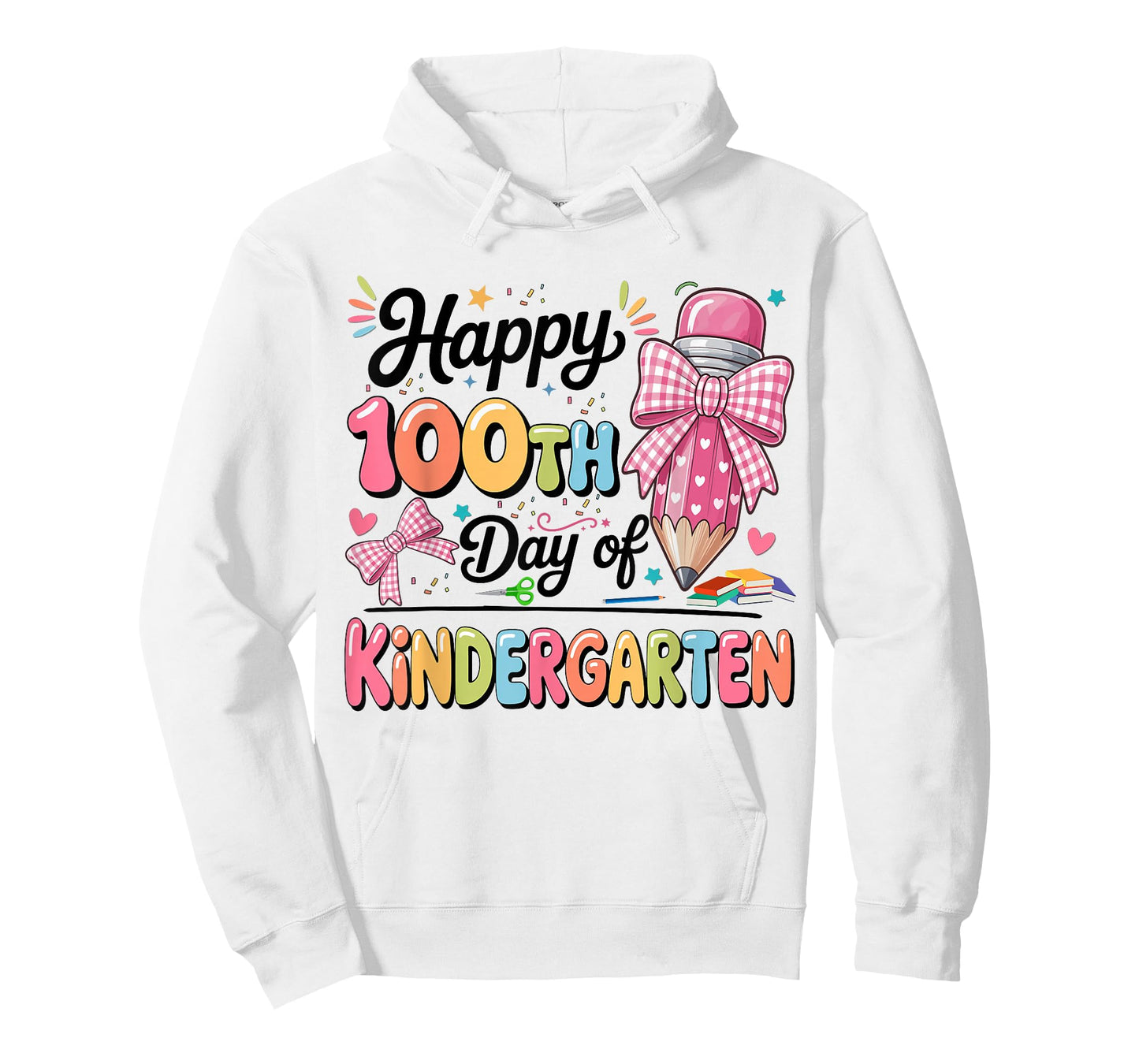 Happy 100 Days of School Kindergarten Teacher Girls Kids T-Shirt