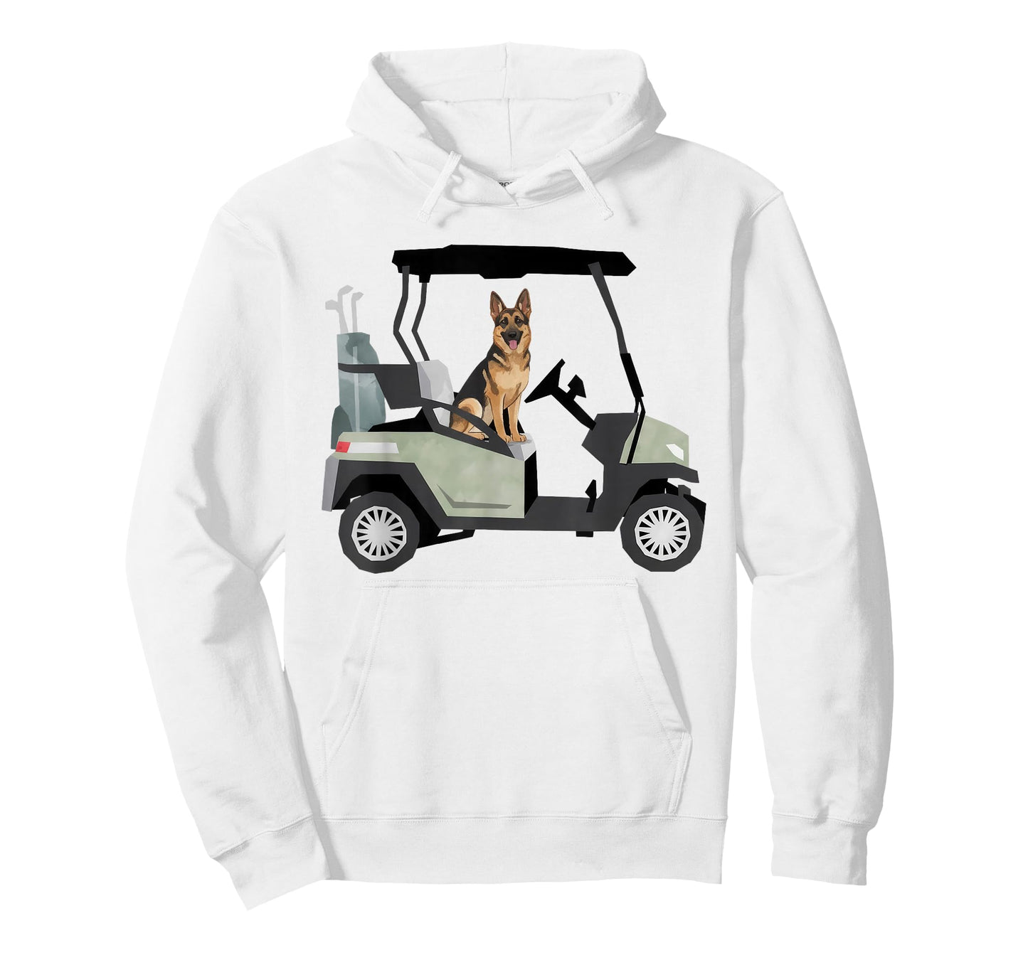 German Shepherd Dad Golf Car Golfing Golfer Sport Game Day T-Shirt