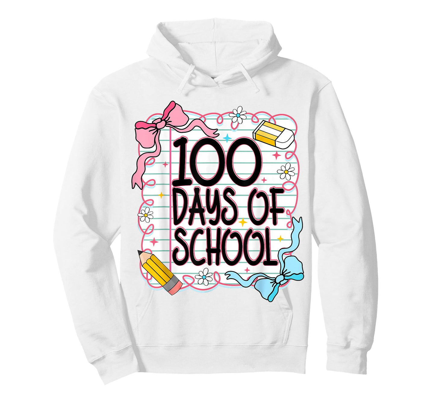 100 Days of School Bow 100th Day of School Teachers Girls T-Shirt