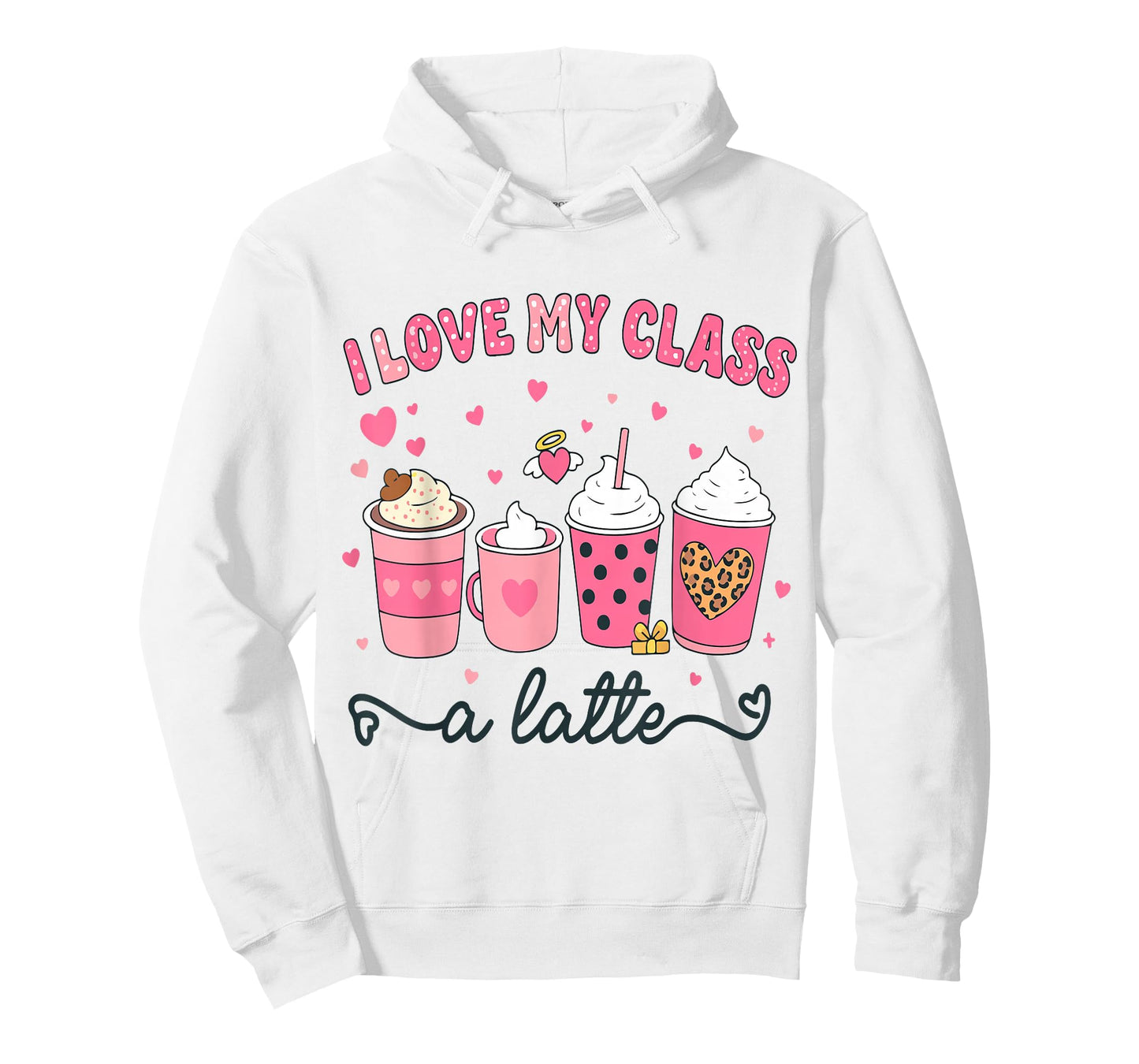 I Love My Class A Latte Coffee Valentine Teachers Women Kids T-Shirt