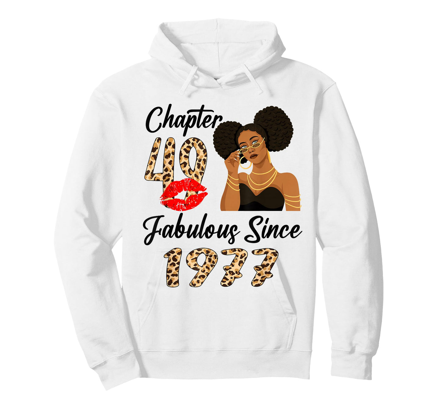 Chapter 49 Fabulous Since 1977 Afro Black Girl Birthday T-Shirt