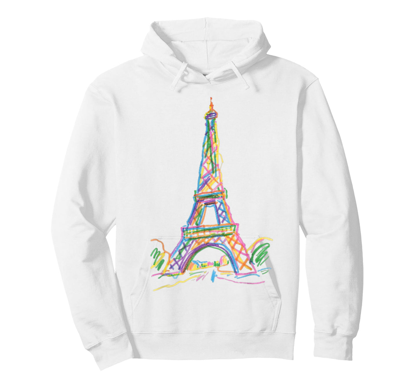Children Drawing Eiffel Tower Paris Landmark Kids T-Shirt
