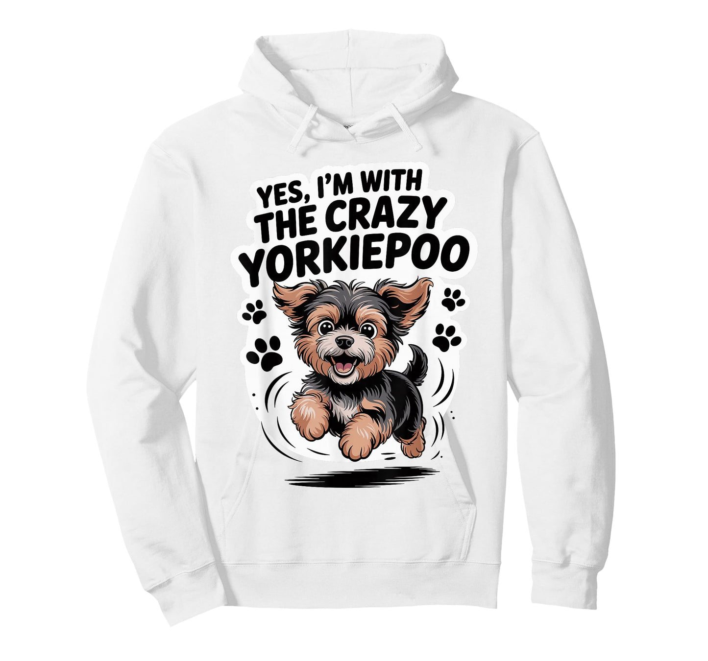 Funny Cute Pet Mix Dog Pup Yes I'm with The Crazy Yorkiepoo T-Shirt