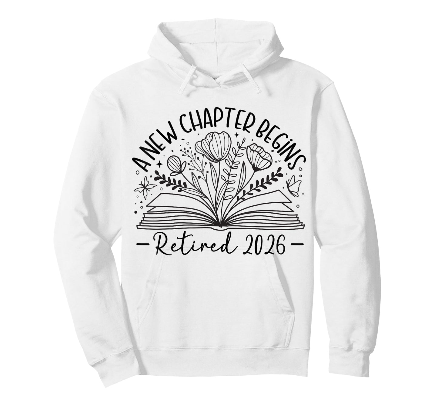 Floral Book a New Chapter Begins Retired Retirement Teacher T-Shirt
