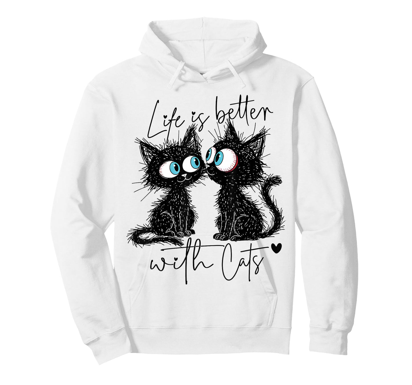 Life is Better with Cats Men Women Girls Kids Cat Lover T-Shirt